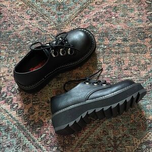 Black Chunky Platform Shoes